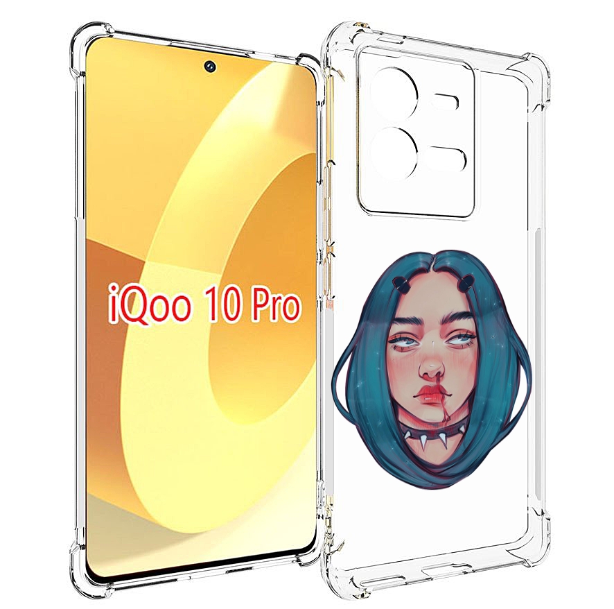

Чехол MyPads грустная-девушка-с-синими-волосами для Vivo iQOO 10 Pro, Прозрачный, Tocco