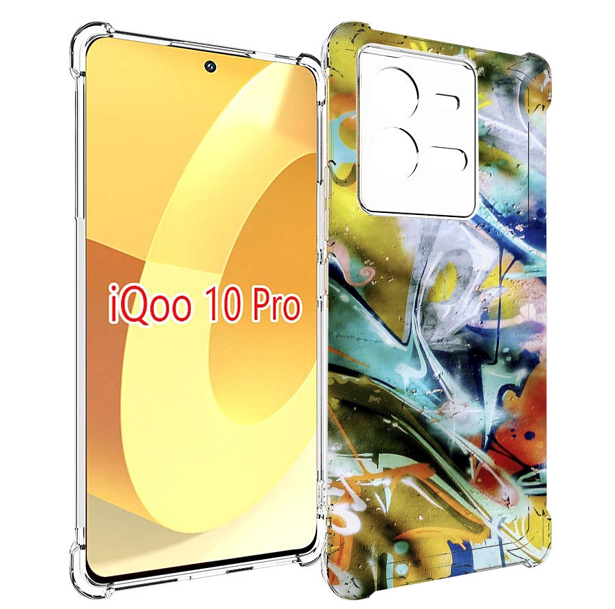 

Чехол MyPads граффити-хаос для Vivo iQOO 10 Pro, Прозрачный, Tocco