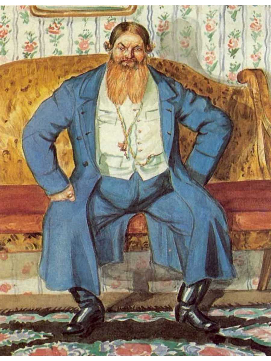 

Постер DRABS A3 Кустодиев Борис Михайлович Купец. Из серии Русь. Русские типы