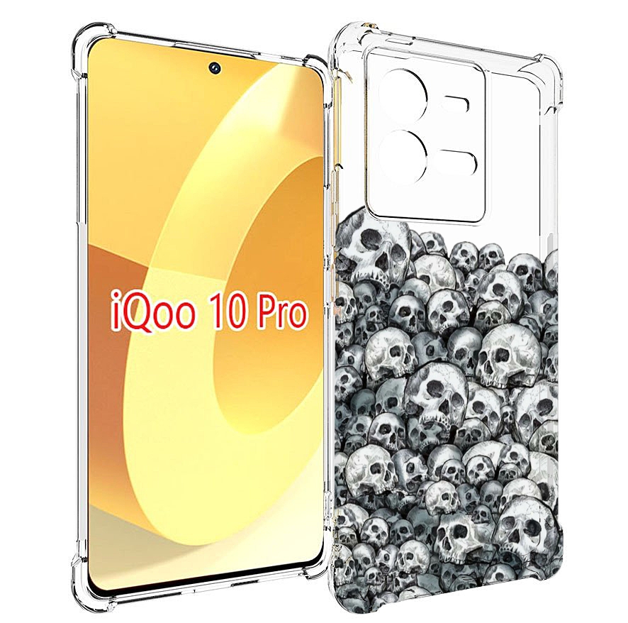 

Чехол MyPads гора из черепов для Vivo iQOO 10 Pro, Прозрачный, Tocco