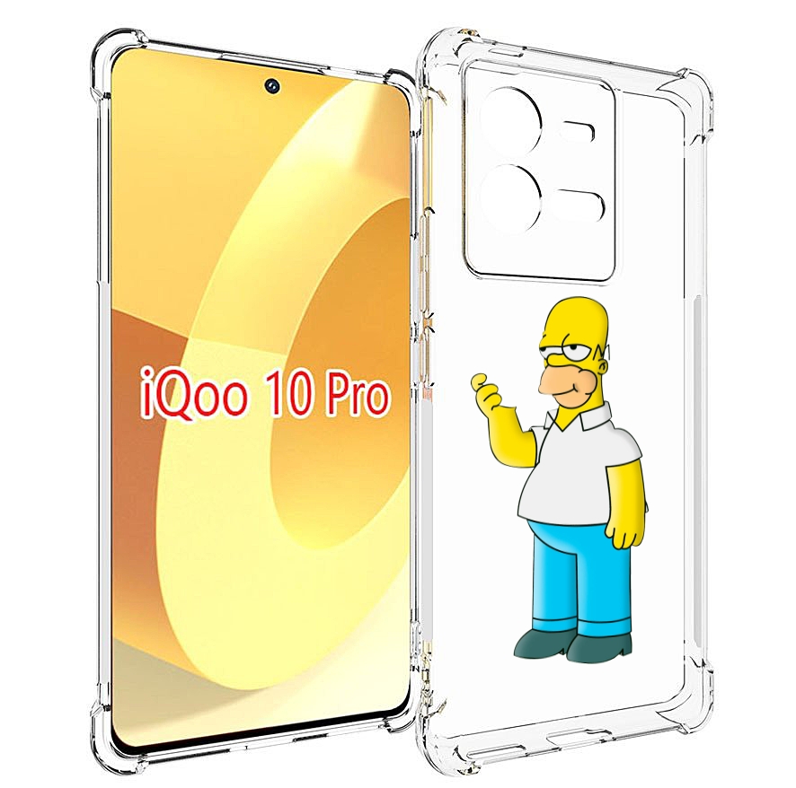 

Чехол MyPads гомер-симпсон для Vivo iQOO 10 Pro, Прозрачный, Tocco