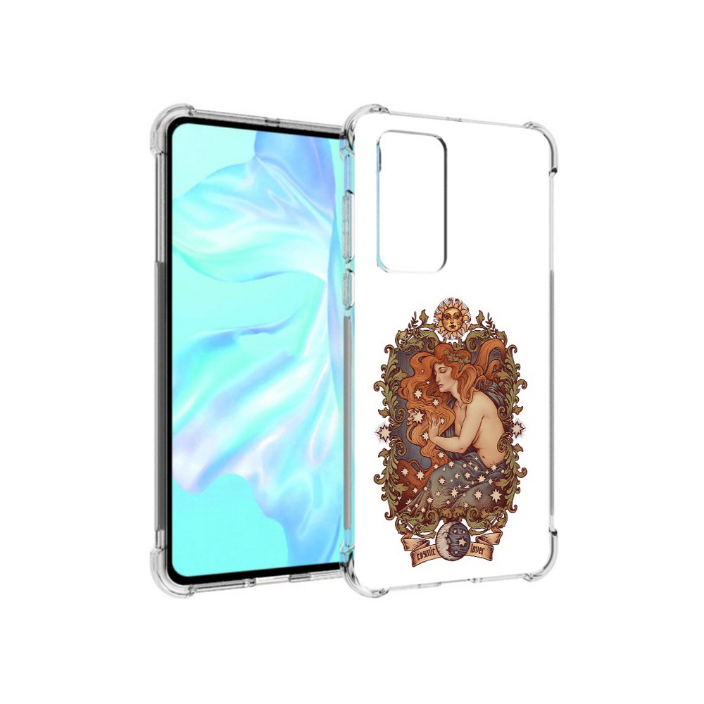 

Чехол MyPads Tocco для Huawei P40 звездная девушка абстракция, Прозрачный, Tocco