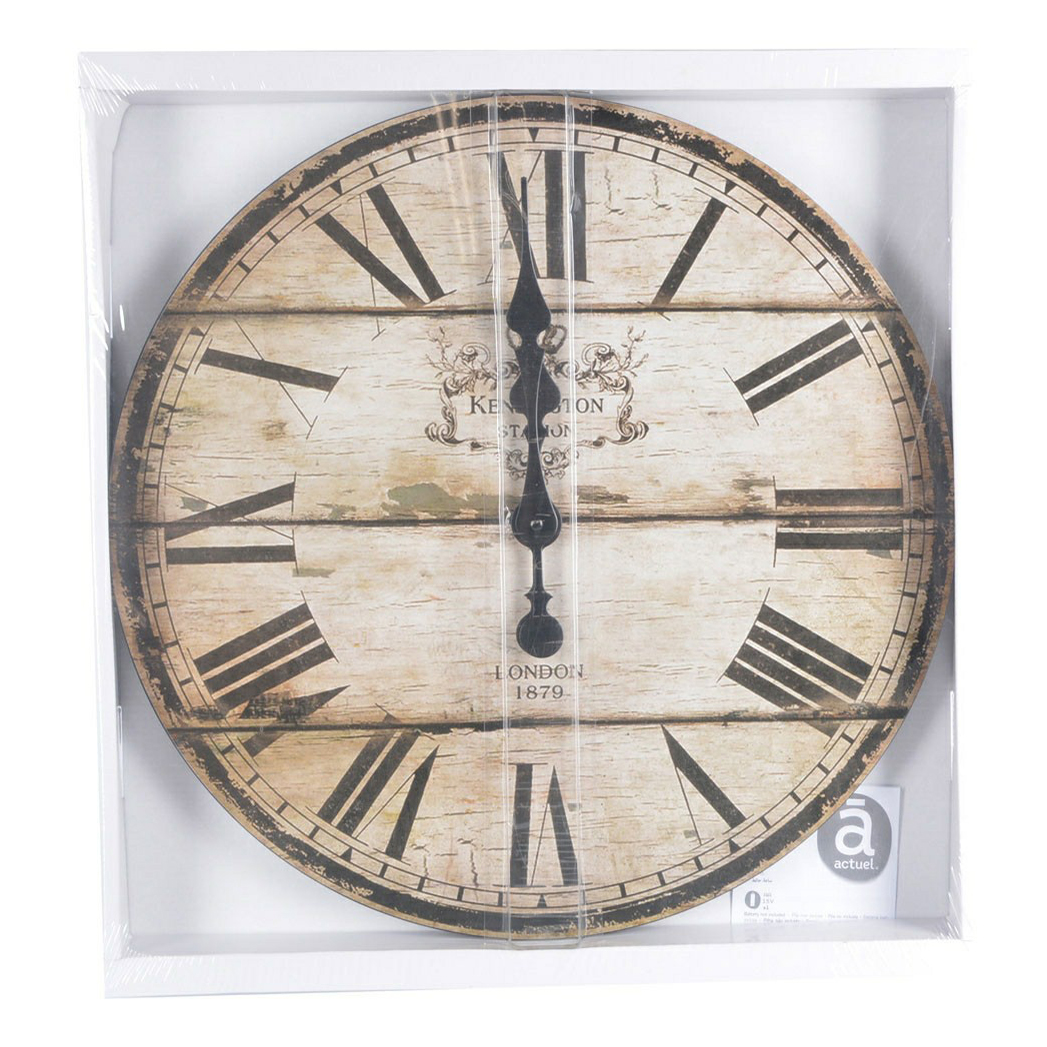 фото Часы настенные кварцевые actuel пластик 45 см коричневые