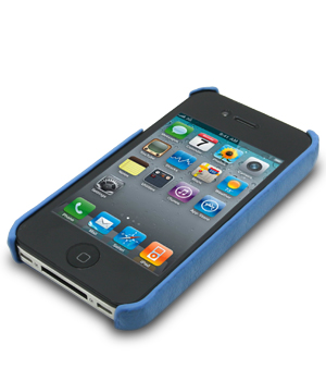 

Кожаный чехол - задняя крышка Melkco для Apple iPhone 4/4S - синий