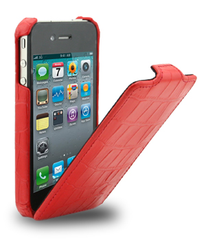 

Кожаный чехол Melkco для Apple iPhone 4/4S - Jacka Type - крокодиловая кожа - красный