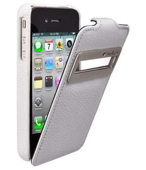 

Кожаный чехол Melkco для Apple iPhone 4/4S - Jacka ID Type - белый