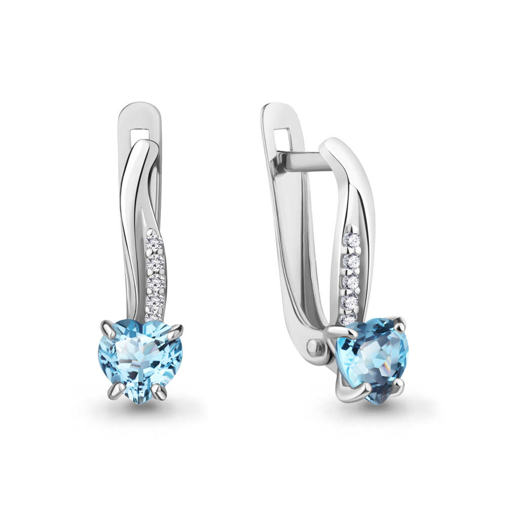 

Серьги из серебра с топазом Aquamarine 4400805А_925_р, 4400805А_925_р