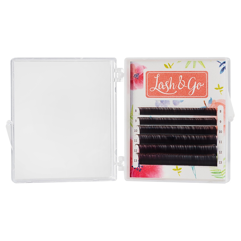 

Ресницы Lash&Go Ombre коричневый мини C 0,07 7-12 мм 6 линий