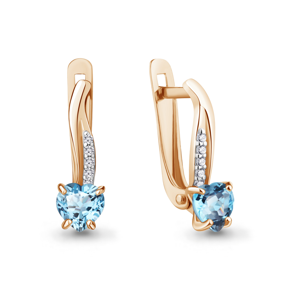 

Серьги из серебра с топазом Aquamarine 4400805А_925_з, 4400805А_925_з