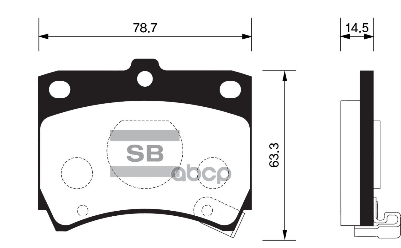 фото Sp1049_колодки дисковые передние! mazda 121 1.3 90-96/323 1.3-1.8/1.7d 89-98 sangsin brake