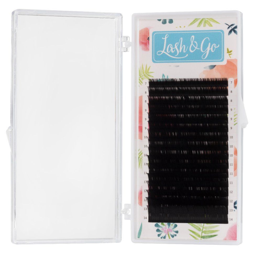 

Ресницы Lash&Go D+ 0.10 9 мм 16 линий, Черный