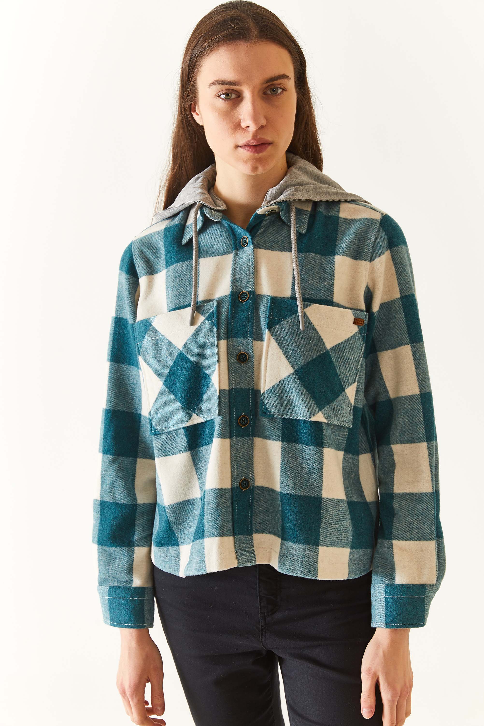 Рубашка женская US POLO Assn G082SZ0040CERO бирюзовая 38 5376₽