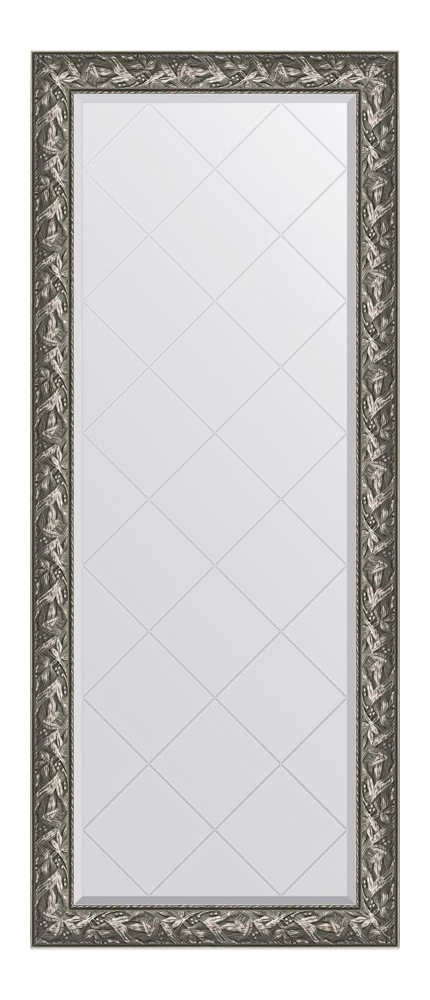 Зеркало с гравировкой напольное в раме EVOFORM Византия серебро