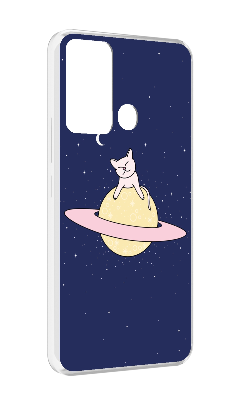 

Чехол MyPads котик на планете для Infinix Hot 12i, Прозрачный, Tocco