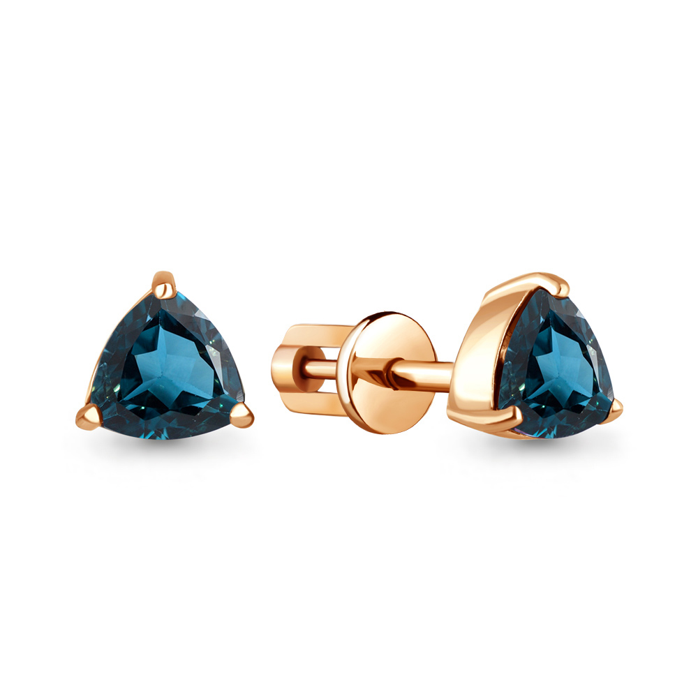 

Серьги-пусеты из красного золота с топазом Aquamarine 4390108_585_кз, 4390108_585_кз