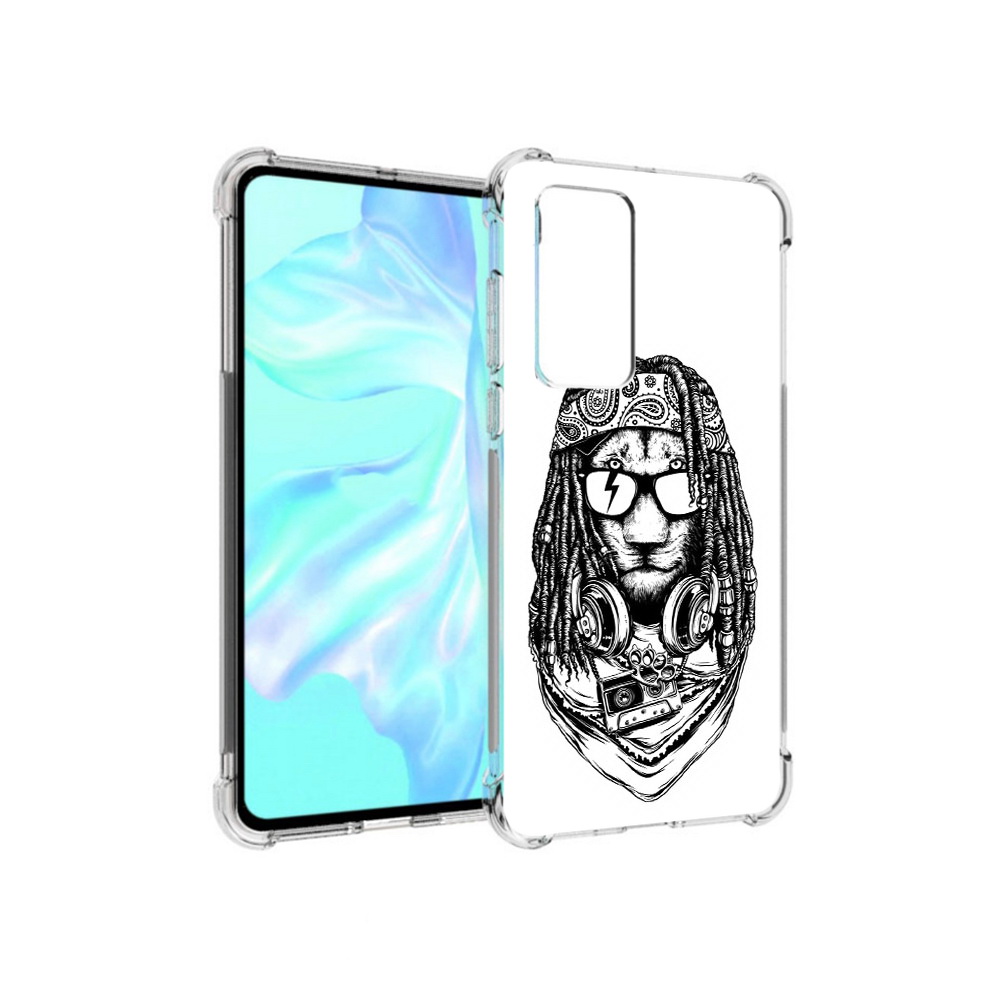 

Чехол MyPads Tocco для Huawei P40 дреды льва, Прозрачный, Tocco