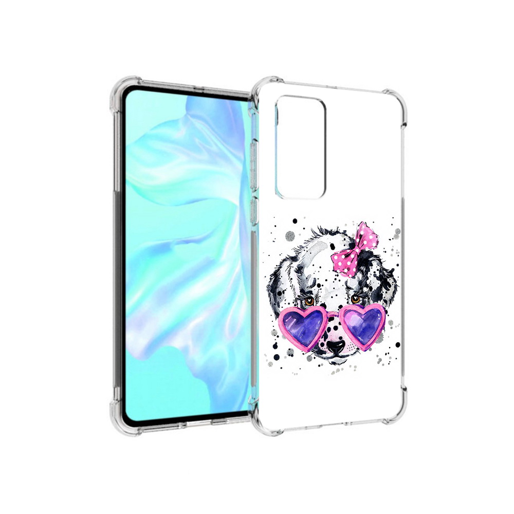 

Чехол MyPads Tocco для Huawei P40 долматинец в очках, Прозрачный, Tocco