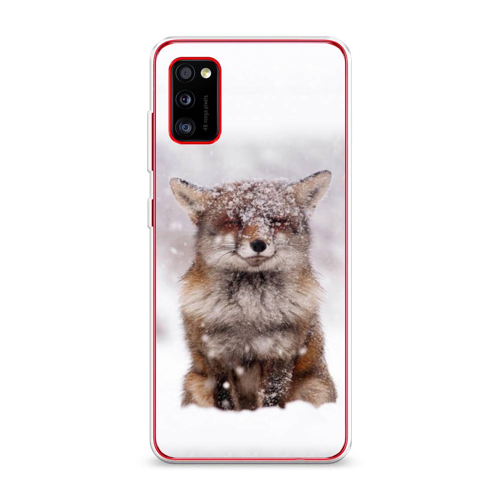 

Чехол на Samsung Galaxy A41 "Зимняя лиса", Белый;серый;коричневый, 2100450-1