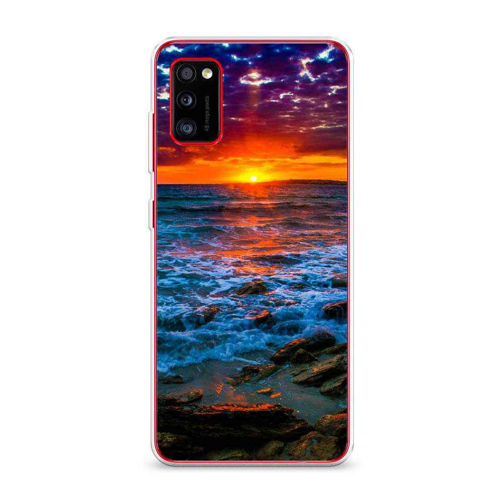 

Чехол для Samsung Galaxy A41 "Закат 1", Оранжевый;синий, 2100450-2