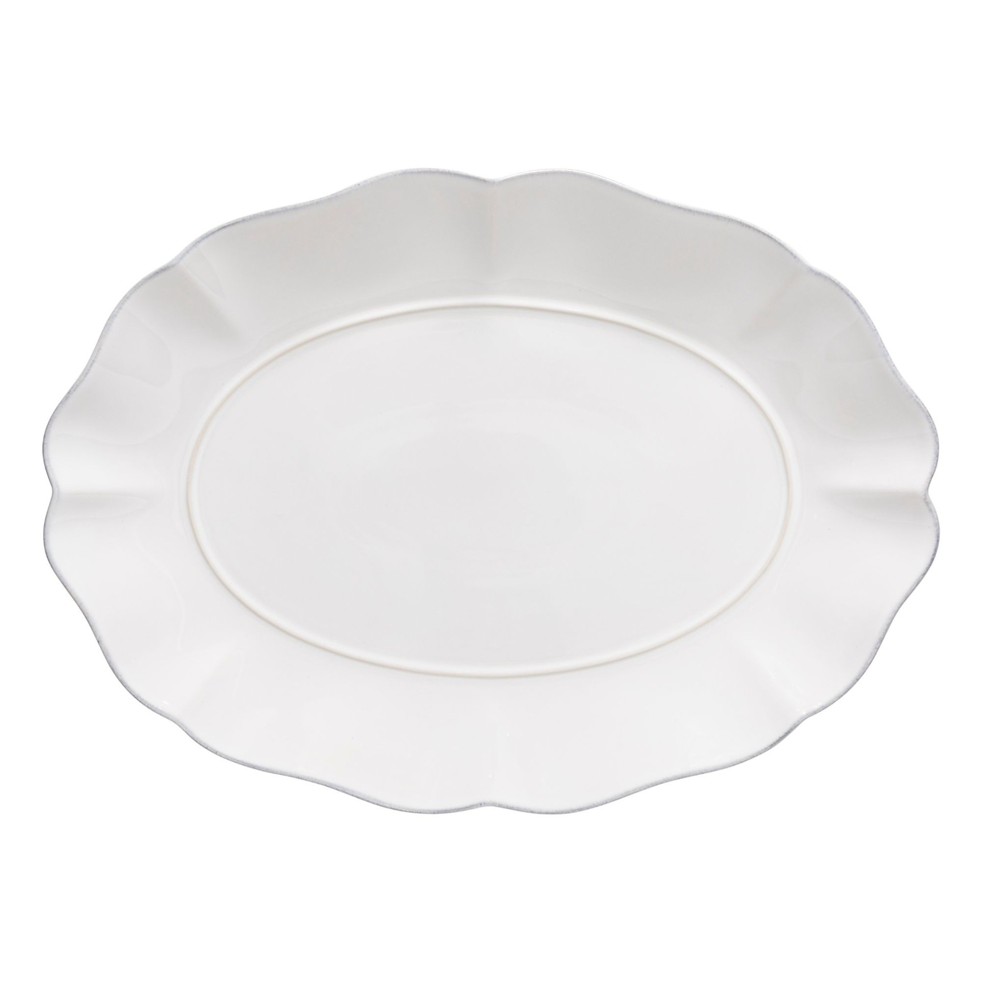 

Блюдо для сервировки овальное COSTA NOVA Rosa, керамическое, 40 см, цвет белый, Oval platter_ROSA