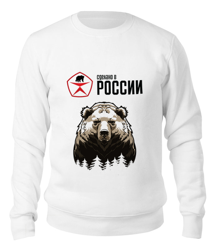 

Свитшот унисекс Printio Made in russia белый XL, Made in russia