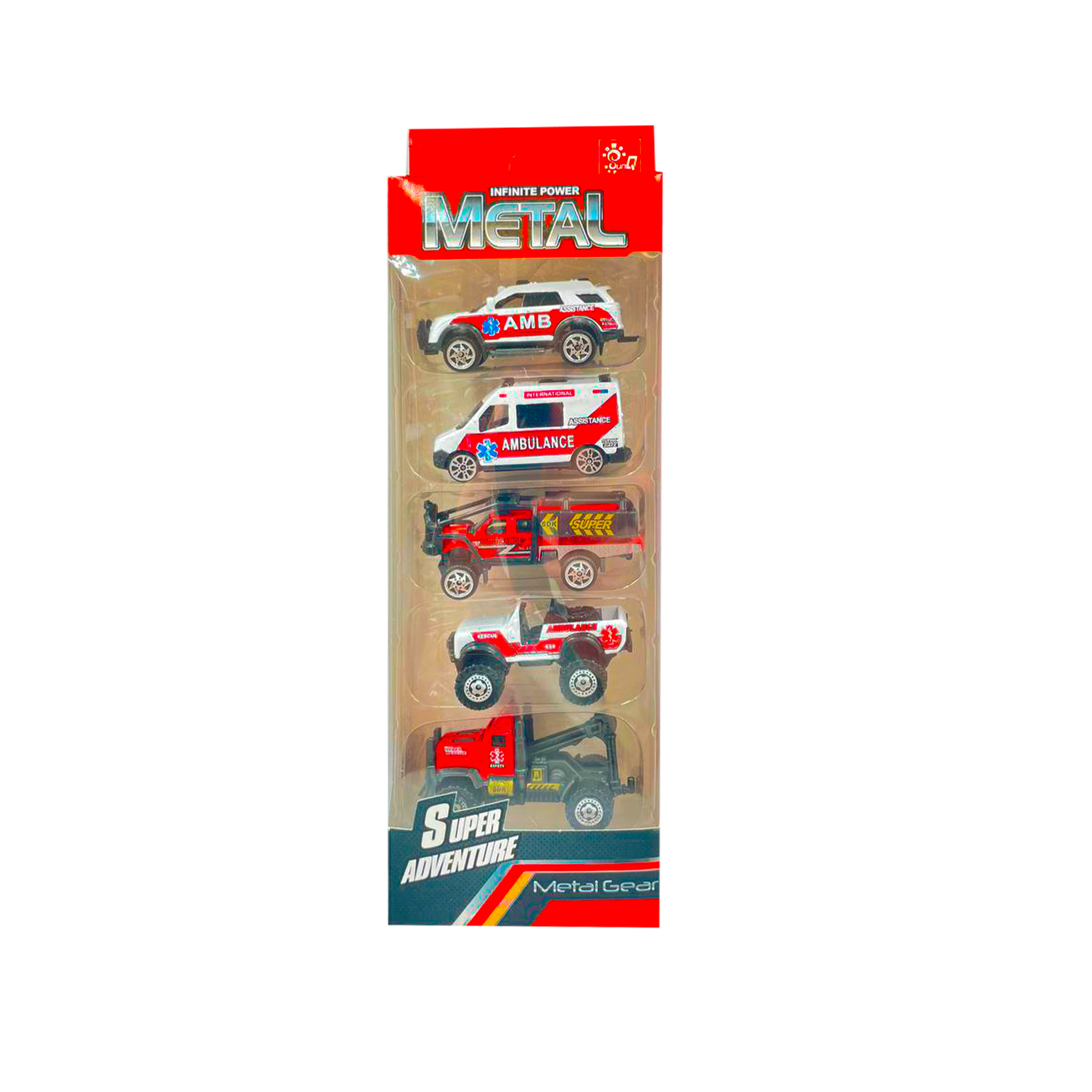 

Набор машинок Sharktoys Спасательная служба, металл, 1:64, Белый;красный