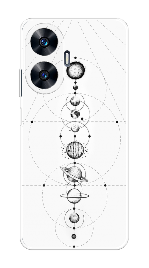 

Чехол на Realme C55 "Парад планет", Серый, 2513850-2