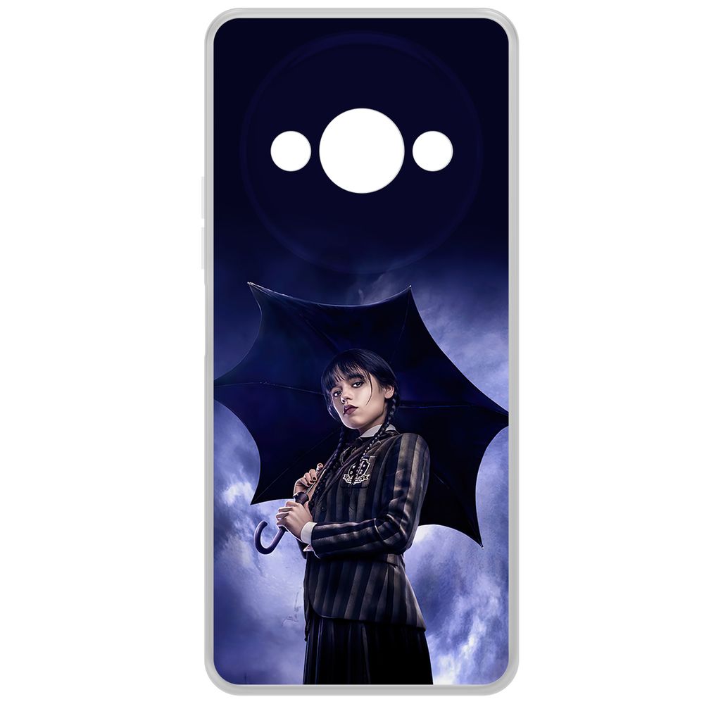

Чехол-накладка Krutoff Clear Case Уэнсдей Аддамс - Уэнсдей под зонтом для Xiaomi Redmi A3, Прозрачный