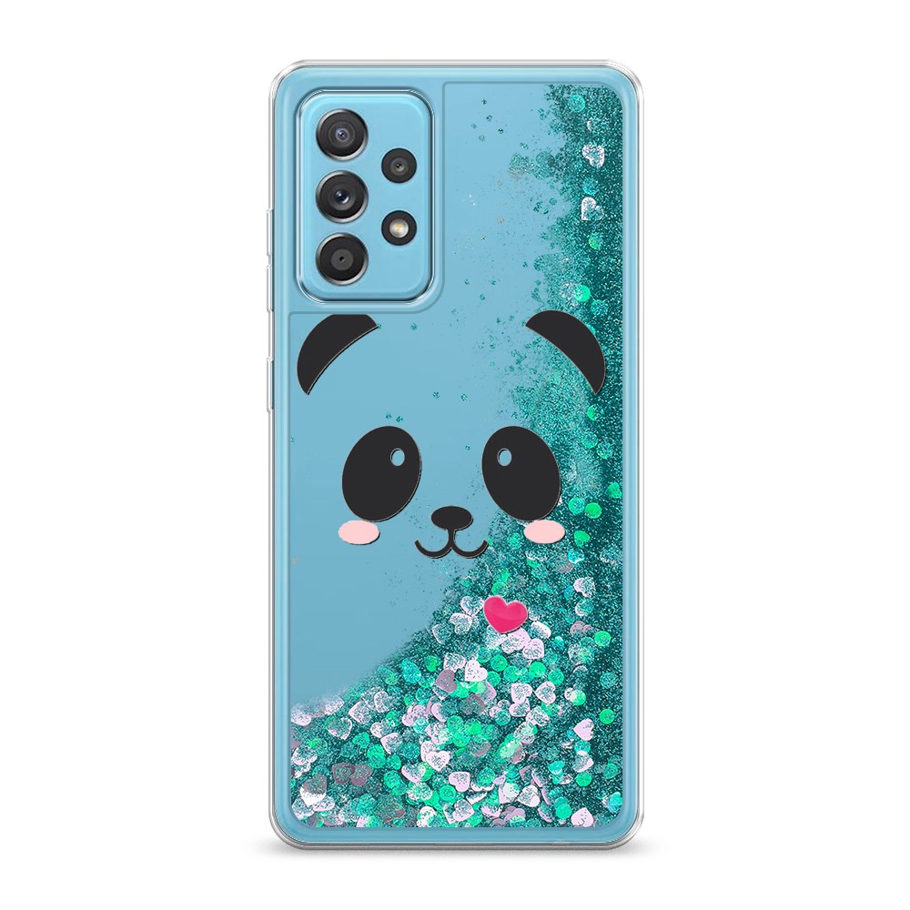 

Жидкий чехол с блестками "Влюбленный панда контур" на Samsung Galaxy A52, 2102495-1