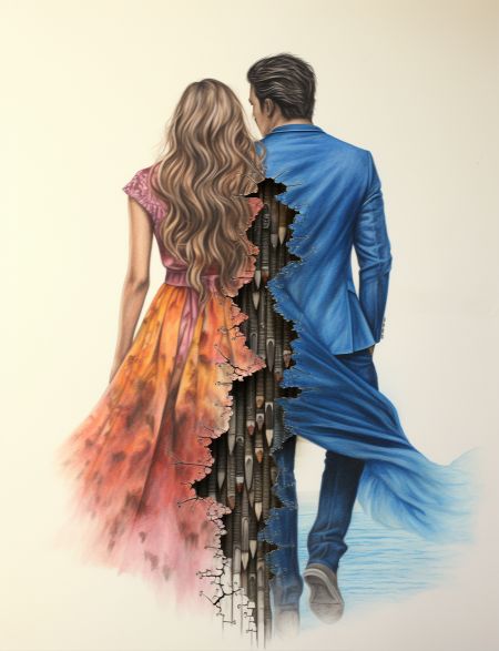 

Алмазная мозаика на подрамнике Влюбленная пара, 50x40 см, 50 цветов, 65117, ПРА-378