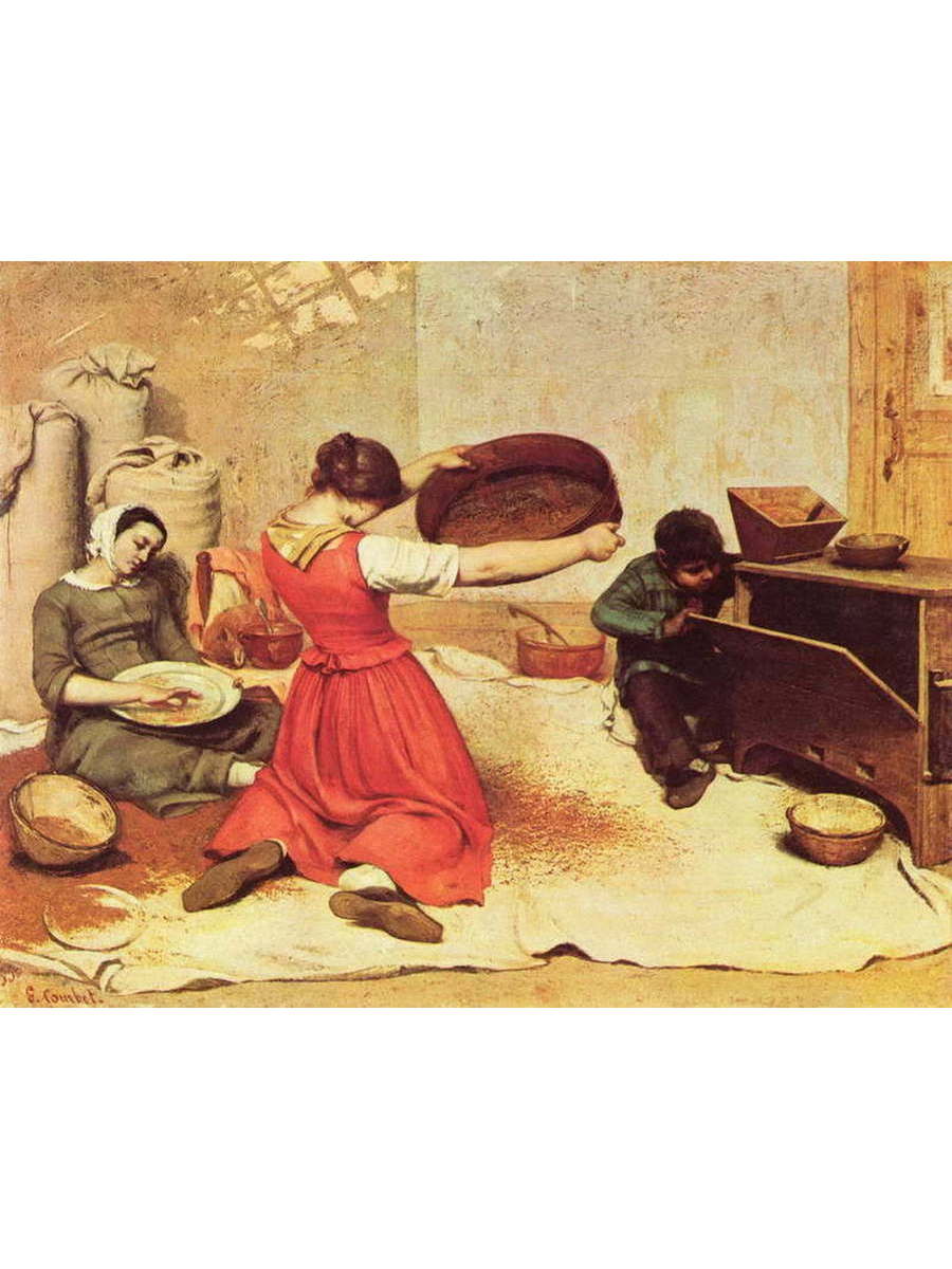 

Постер DRABS A3 Курбе Гюстав Просеивание зерна