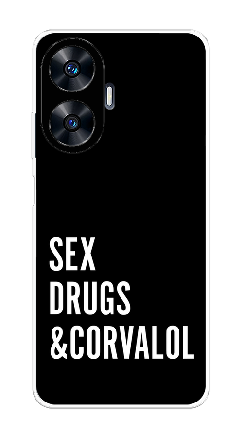 

Чехол на Realme C55 "Corvalol", Черный;серый;белый, 2513850-6
