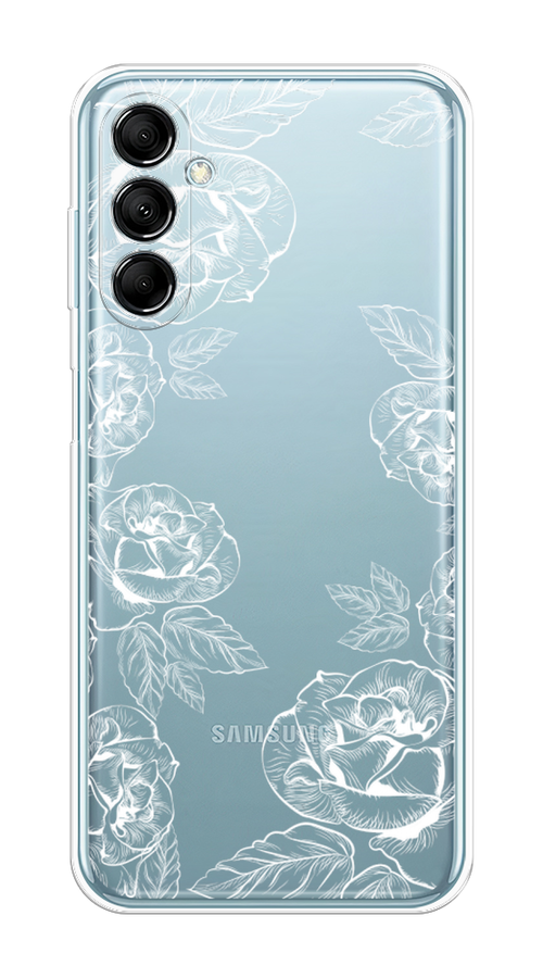

Чехол на Samsung Galaxy M14 5G "Розы графика", Черный;серый, 2108150-2