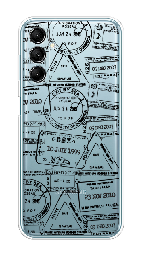 

Чехол на Samsung Galaxy M14 5G "Visa stamps 2", Белый;черный;серый, 2108150-2