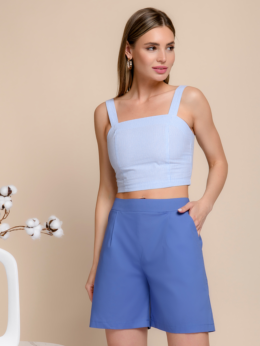 

Шорты женские 1001dress 102718 фиолетовые 46 RU, Фиолетовый, 102718