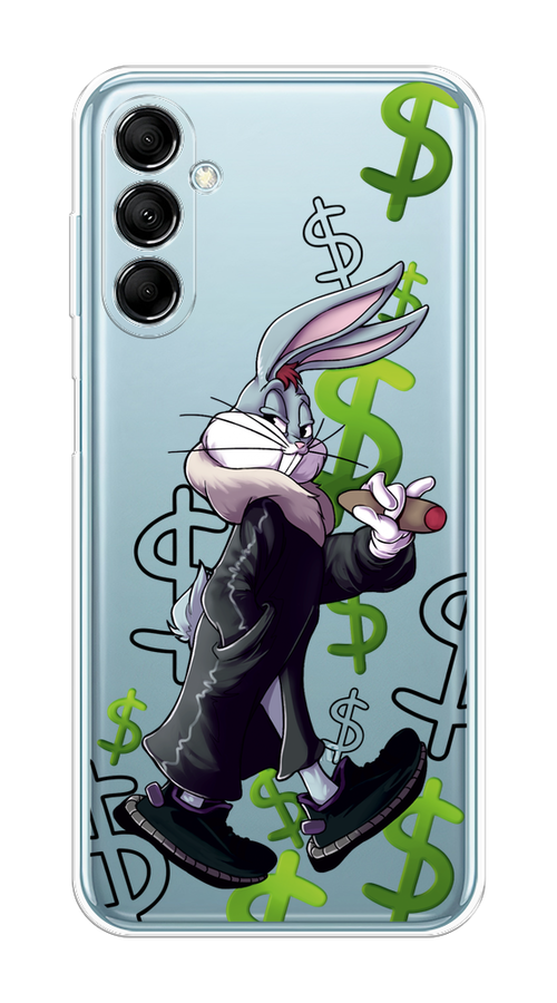 

Чехол на Samsung Galaxy M14 5G "Rich Bugs Bunny", Зеленый;черный;голубой, 2108150-6