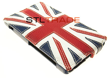 фото Кожаный чехол-книжка melkco premium jacka type для sony xperia zl nations britain