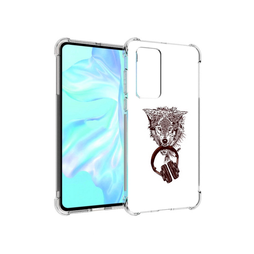 

Чехол MyPads Tocco для Huawei P40 дикий волк, Прозрачный, Tocco