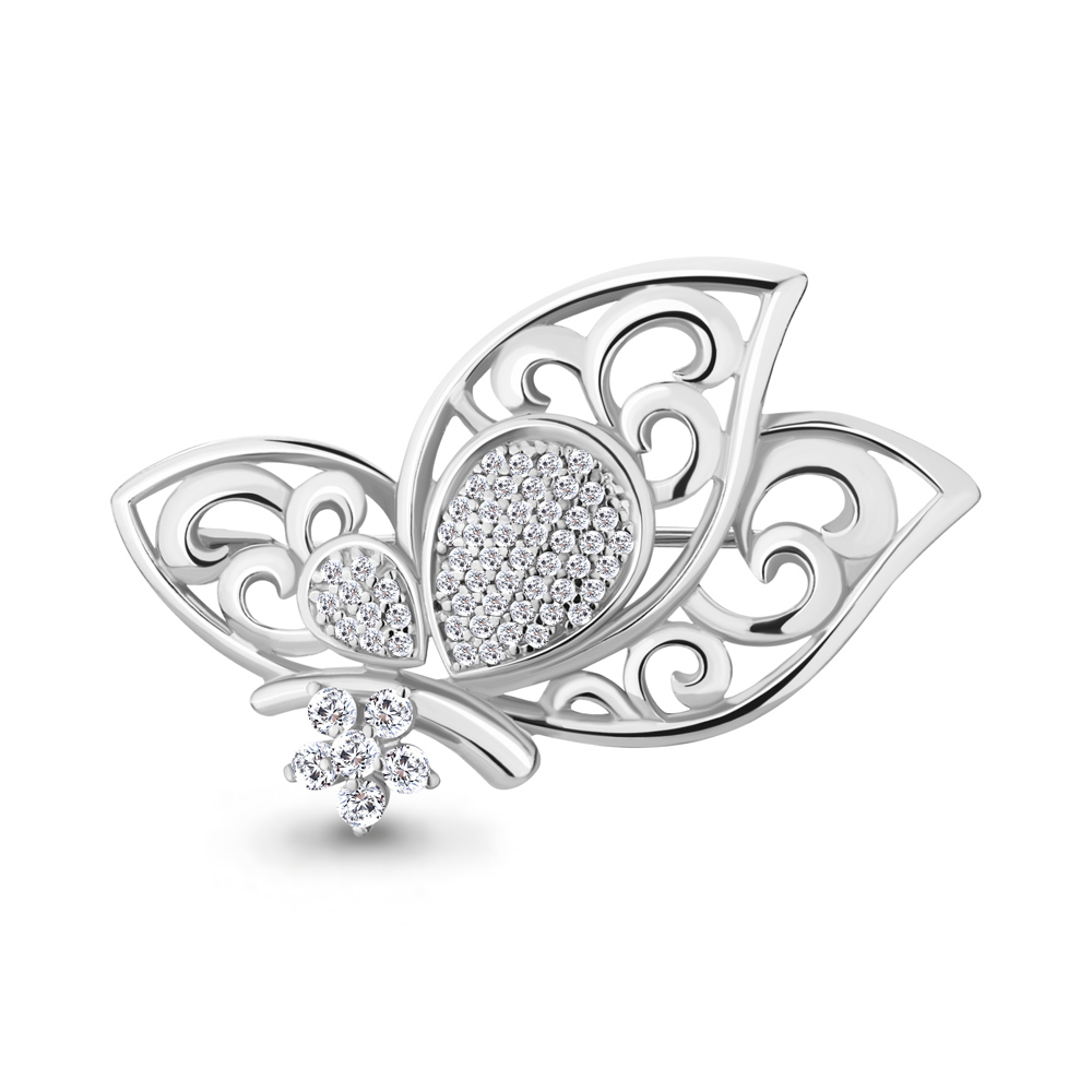 

Брошь из серебра с фианитом Aquamarine Aquamarine 72679А_925_р, 72679А_925_р