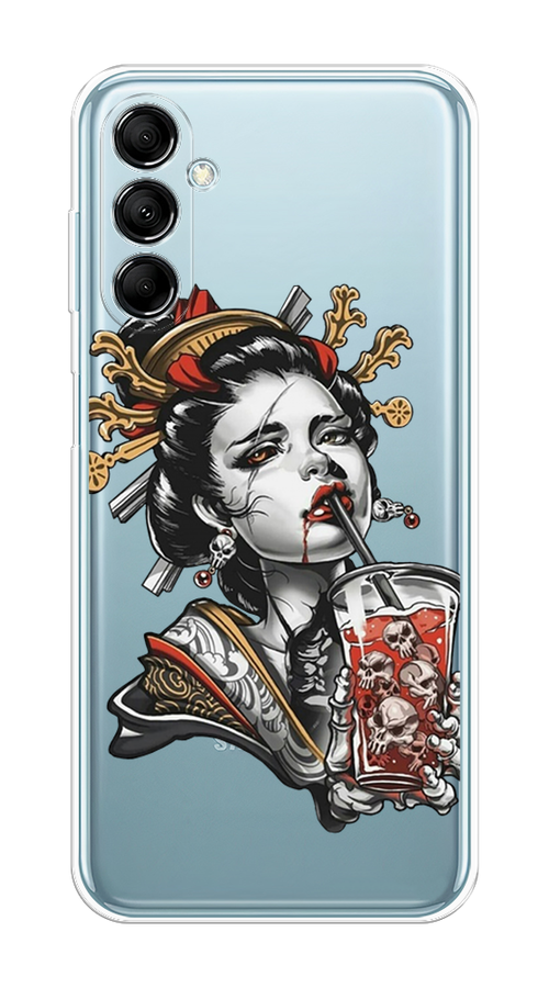 

Чехол на Samsung Galaxy M14 5G "Опасная гейша", Красный;черный;серый, 2108150-4
