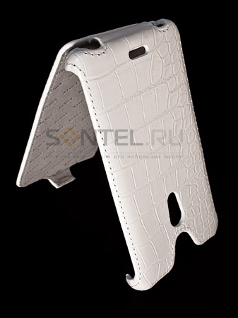 фото Чехол-книжка armor для sony xperia tx крокодил белый armor case