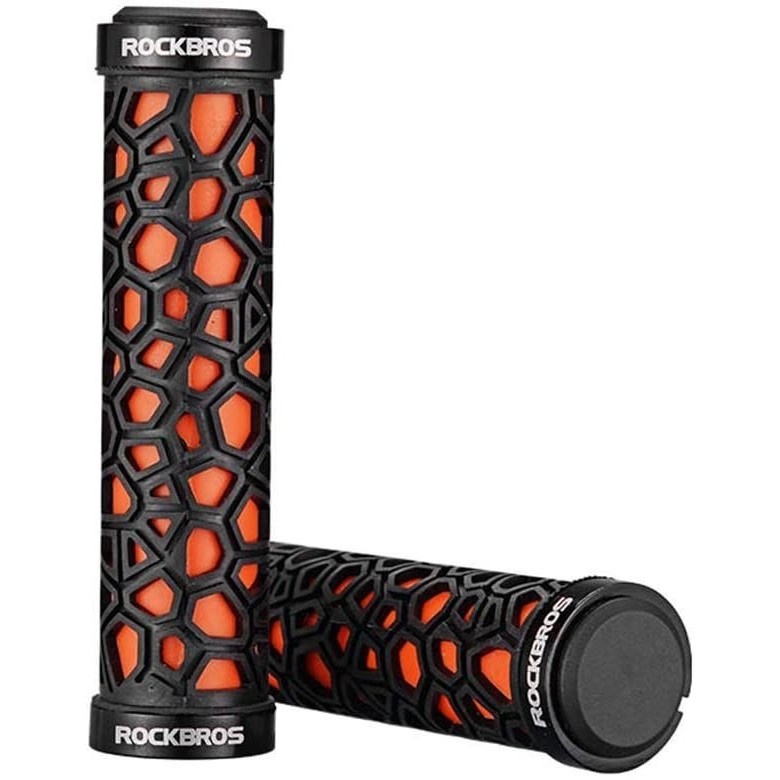 фото Rockbros грипсы велоспедные 2017-14a, цвет оранжевый;черный