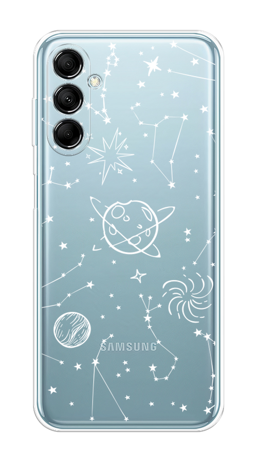 

Чехол на Samsung Galaxy M14 5G "Планеты в космосе", Белый, 2108150-2