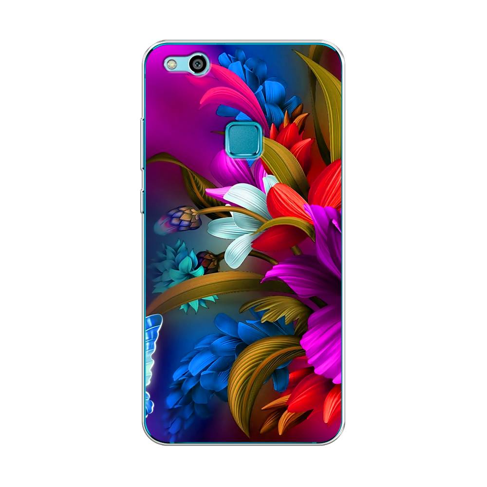 

Чехол на Huawei P10 Lite "Фантастические цветы", Фиолетовый;красный;синий, 61350-2