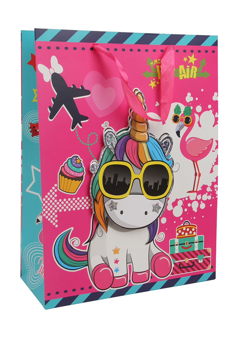 

Пакет подарочный KariKids Единорог 30*12*39 K6722-3, Розовый