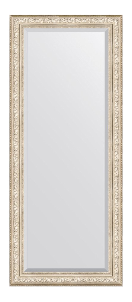 фото Зеркало с фацетом напольное в раме evoform виньетка серебро
