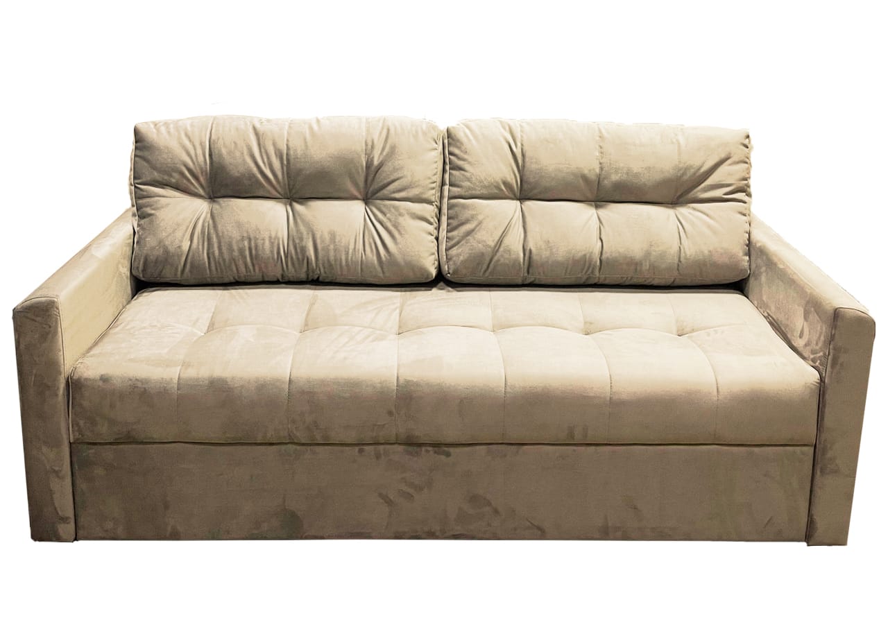 

Диван-кровать Рим 220х100х78 (200х160) бежевый микровелюр, еврокнижка, Рим