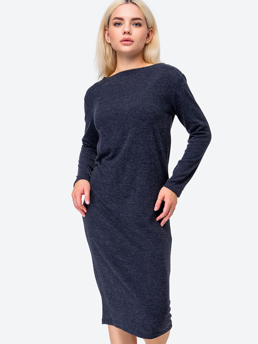 Платье женское HappyFox HF054SP синее 52 RU