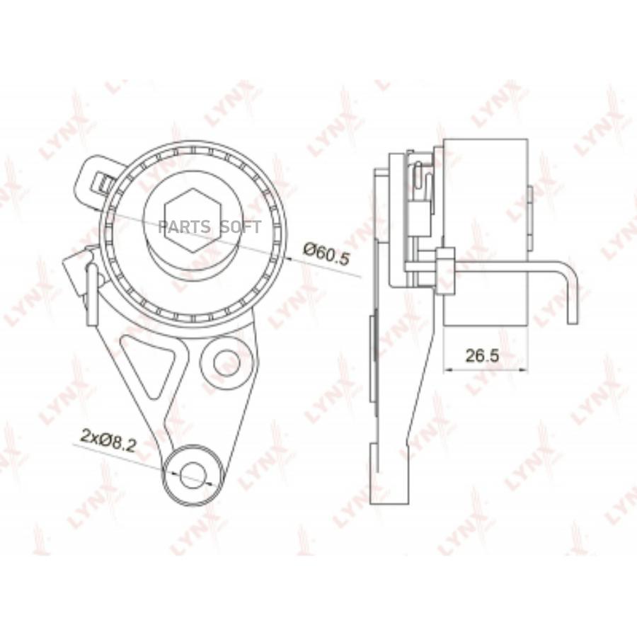 

LYNXAUTO PB-1075 Ролик натяжной /ГРМ для FORD Focus I-II 1.4-1.6 98 /Fiesta IV-V 1.25-1.6