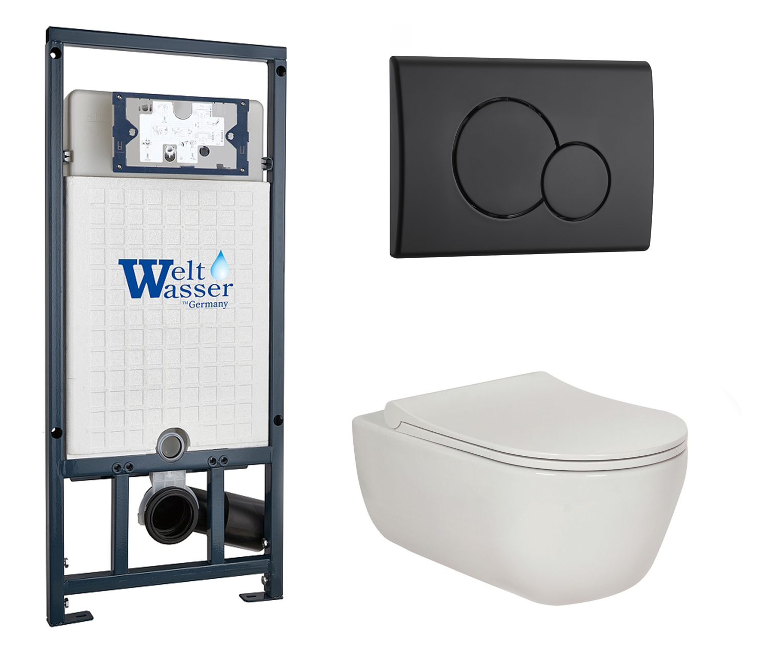 

Комплект: инсталляция WeltWasser Marberg 507 + унитаз Ego XL с кнопкой черной